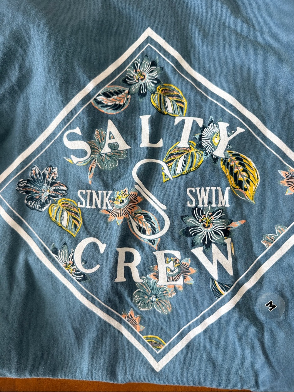 Tilly's Slate Blue Salt & Crew Graphic Pocket Tee